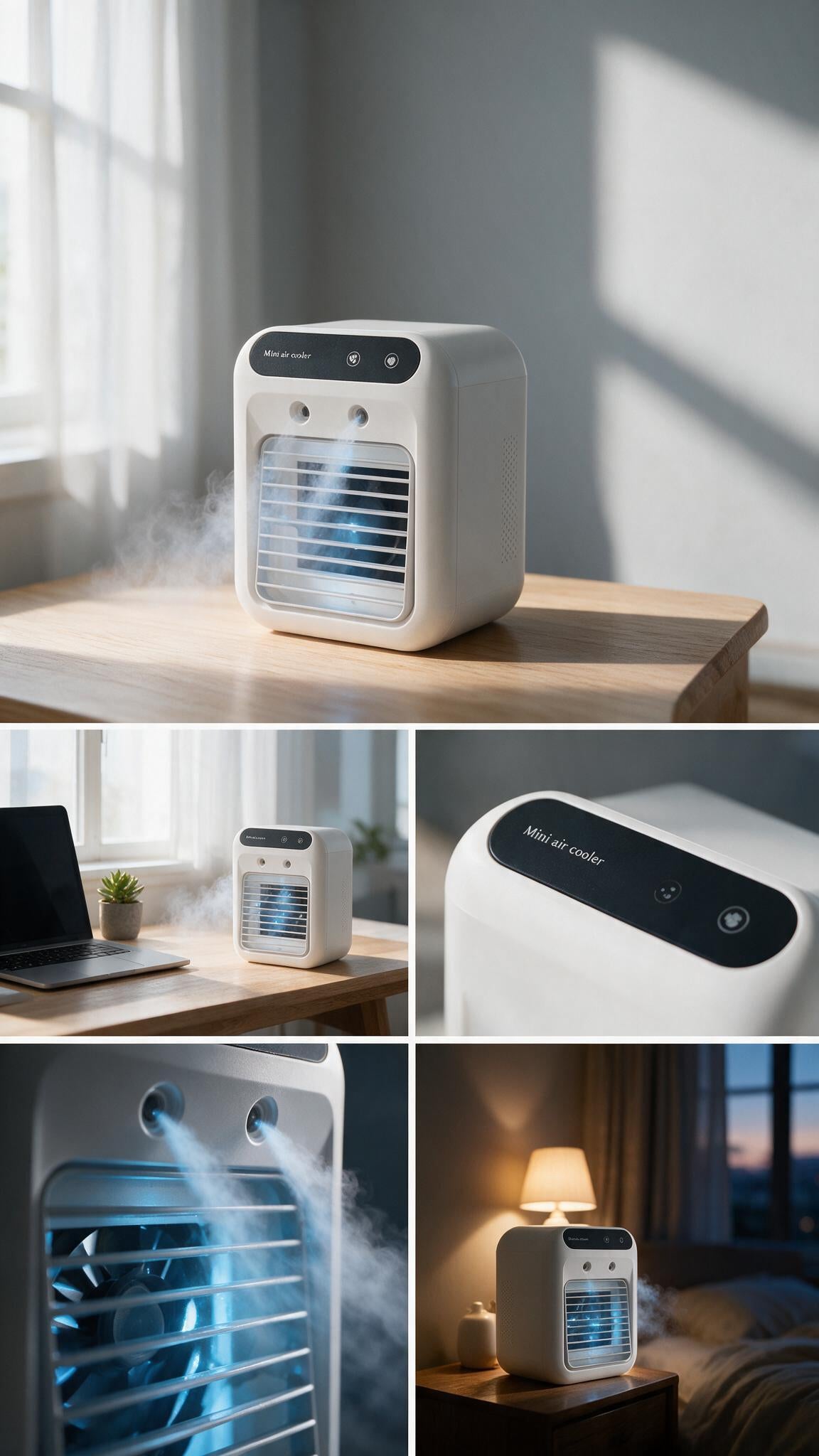 Mini Aire Acondicionado Portátil - Enfriador de Aire y Ventilador 3 en 1